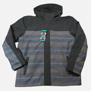 NWT Pendleton Men’s Wool Blend Jacket with Removable Hood Black XL